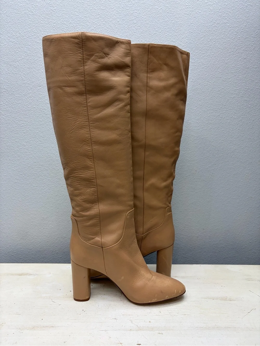 Zara beige leather